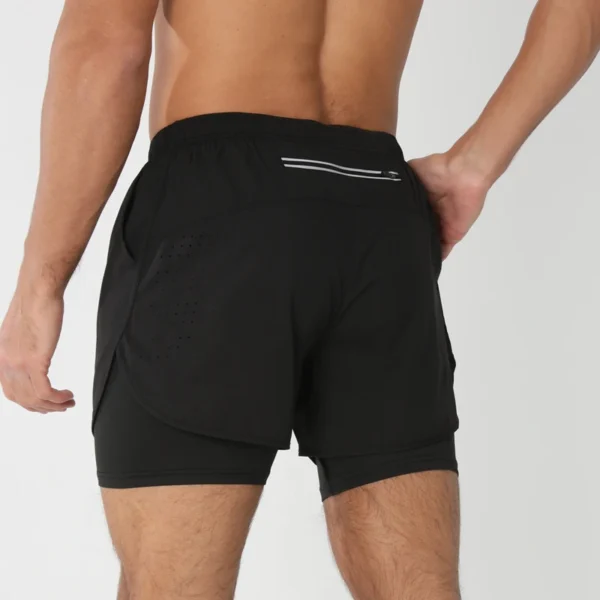 New men's running double-layer shorts quick-drying fitness 2-in-1 shorts men's sports workout training bodybuilding shorts male - Image 15