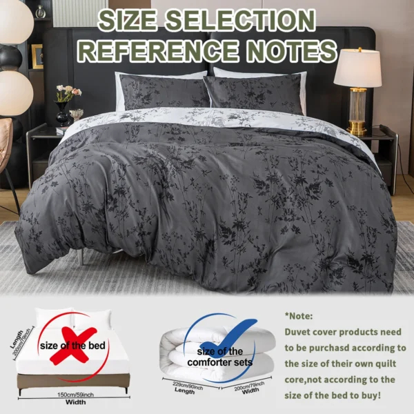3pcs Zhusheng Kongye Pattern Print Duvet Cover Set, Soft Skin-Friendly Bedding Set Includes 1 Duvet Cover And 2 Pillowcases - Image 2