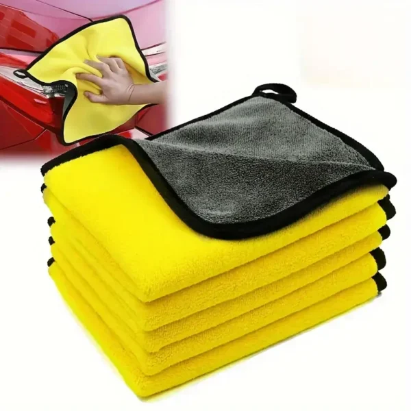 3/10/40Pcs Microfiber Car Cleaning Towel Thicken Soft Drying Cloth Car Body Washing Towels Double Layer Clean Rags Detailing - Image 2