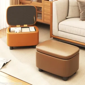 Modern Simple Organizer Stool Ottomans Creative Household Comfortable Sofa Upholstered Living Room Sofa Can Storage