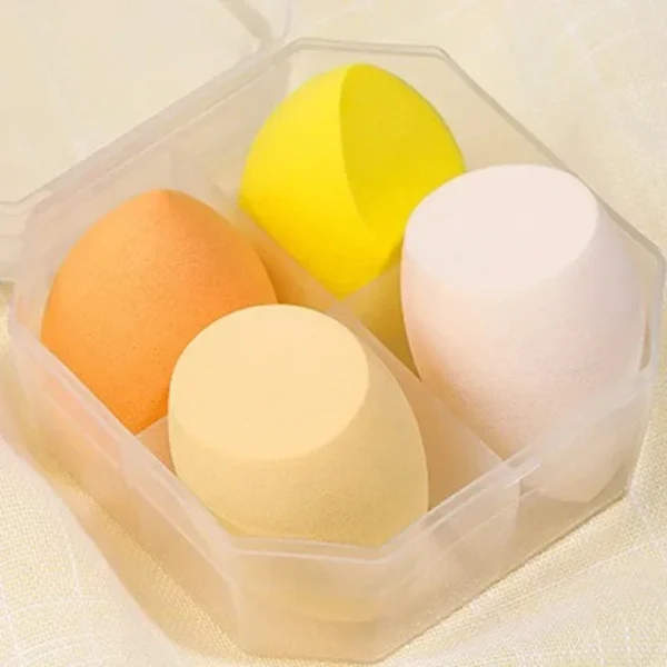 4-Pack Multifunctional Beauty Blenders, for Foundation, Cream & Liquid Cosmetics, Ultra-Soft Makeup Sponges with Storage Case - Image 13