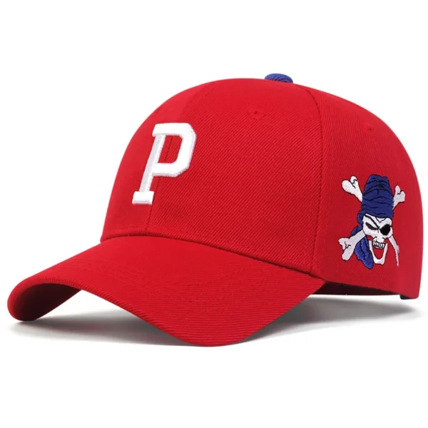 Unisex P Letter Embroidery Snapback Baseball Caps Spring and Autumn Outdoor Adjustable Casual Hats Sunscreen Hat - Image 3