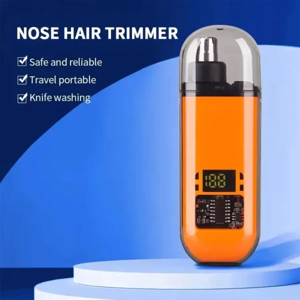2 In 1 Portable Electric Nose Hair Trimmer USB charging Nose Ears Hair Eyebrow Trimmer for Men Rechargeable Painless set - Image 3