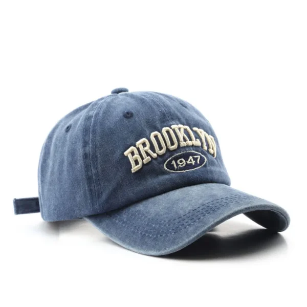 Retro brooklyn Letter Embroidery Baseball Caps Spring Summer Men Women Cotton Adjustable Casual Hat Hip Hop Streetwear Sun Hats - Image 10