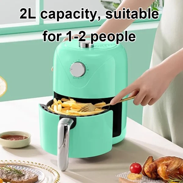 2L Oil Free Deep Fryer French Fries Chicken Roaster Air Frying Grill Machine Temperature Adjustable Smokeless Bread Bake Oven - Image 4