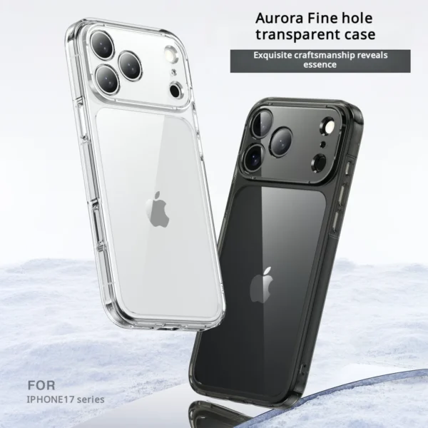 Luxury Hybrid Transparent Shockproof Phone Case For iPhone 17 Pro Max 17 Air 17Pro Max Clear Hard Acrylic Protective Back Cover - Image 2