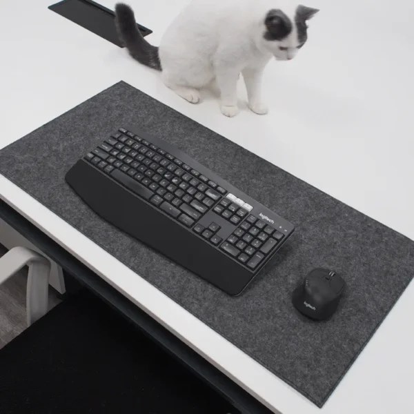 Soft Breathable Large Computer Desk Mat Wool Felt Laptop Anti-Slip Mats Gamer Mouse Pad Simple and Comfortable for Cold Weather - Image 3