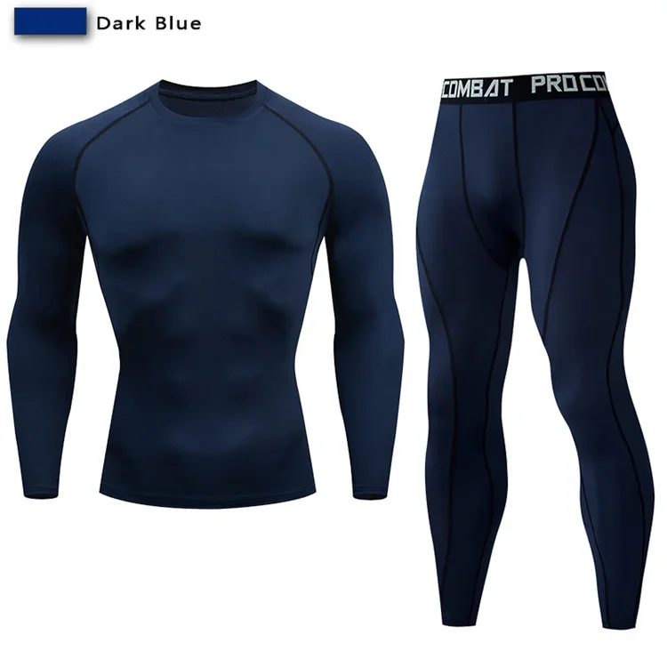 2pcs Men Compression Sportswear Suit Elastic Training Sports Yoga Sets Workout Jogging Fitness Clothing Tracksuit Pants Sporting 19 2pcs Men Compression Sportswear Suit Elastic Training Sports Yoga Sets Workout Jogging Fitness Clothing Tracksuit Pants Sporting - Image 19