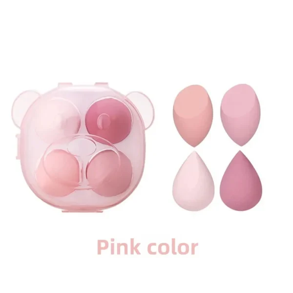 4-Pack Multifunctional Beauty Blenders, for Foundation, Cream & Liquid Cosmetics, Ultra-Soft Makeup Sponges with Storage Case - Image 18