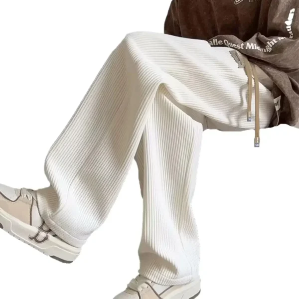 Corduroy Casual Pants For Men 2024 Spring Autumn New Style American Fit Loose Fit Leg Sweatpants Skin Sense Straight Leg Pants - Image 5