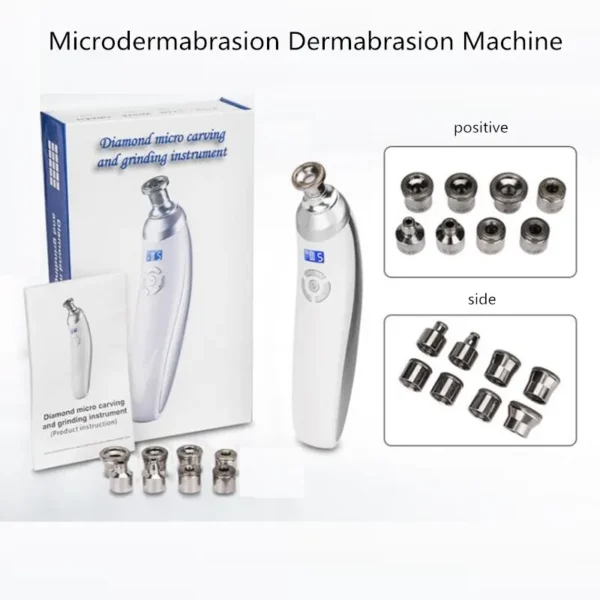 Handheld Diamond Microdermabrasion Machine Blackhead Removal Facial Skin Care Beauty Device Diamond Dermabrasion Machine Tips - Image 5