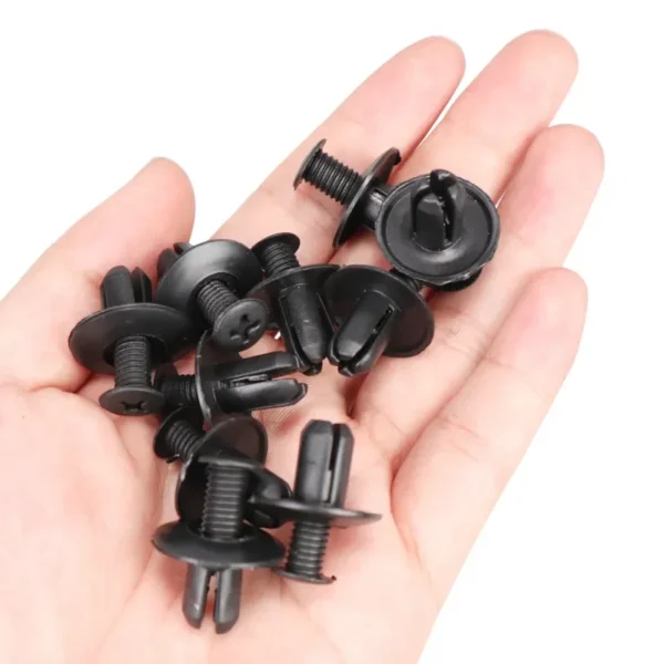 50Pcs 8mm Plastic Rivets Fasteners Screw Car Bumper Fender Black Rivet Fastener Clips for Audi Toyota Focus Kia Nissan Yamaha - Image 3
