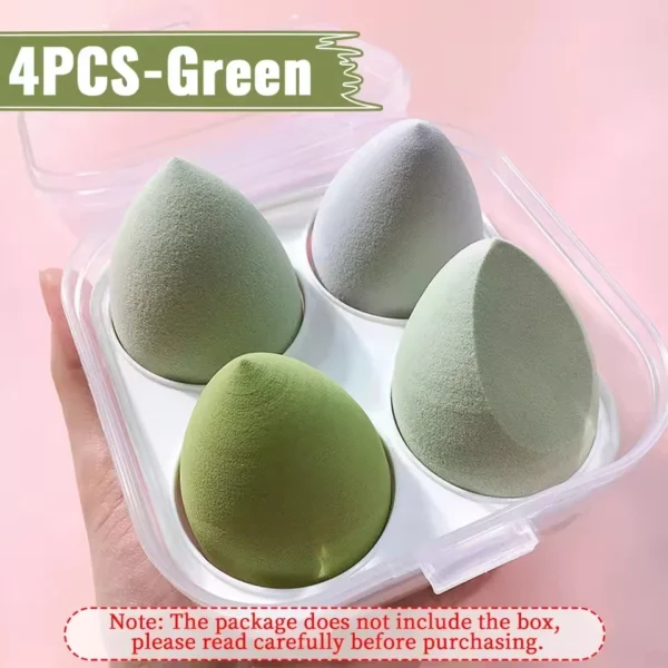 4-Pack Multifunctional Beauty Blenders, for Foundation, Cream & Liquid Cosmetics, Ultra-Soft Makeup Sponges with Storage Case - Image 12