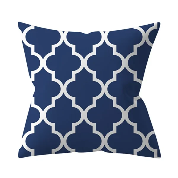 Navy Blue Mandala Nordic Geometric Pillowcase 45x45 Cushion Cover Decorative Pillow Sofa  Home Decor Polyester - Image 2