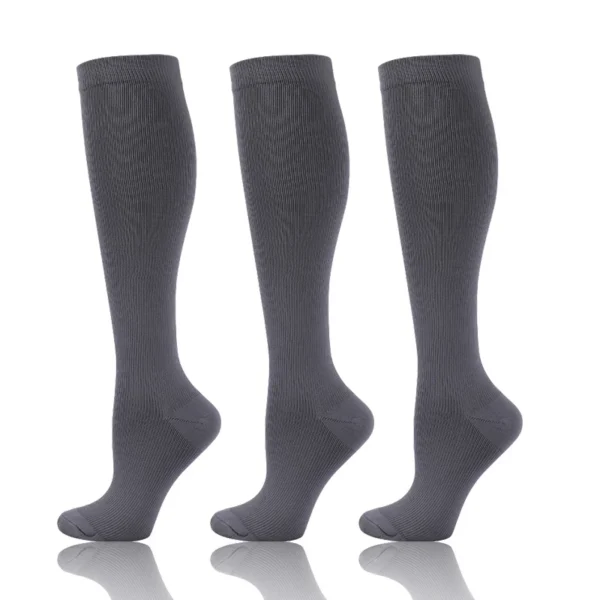 58 Styles 3 Pairs/Pack Compression Socks Knee High 30MmHg  Women Men Sports Socks Edema Diabetes Varicose Veins Running Socks - Image 57