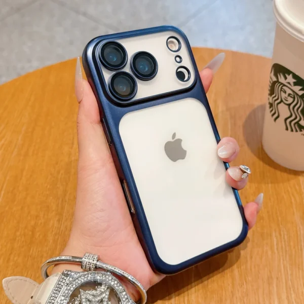 17 ProMax Electroplating Large Window Matte Case For iPhone 17Pro 17 Air Max Ultra Thin Transparent PC Hard Cover with Lens Film - Image 12