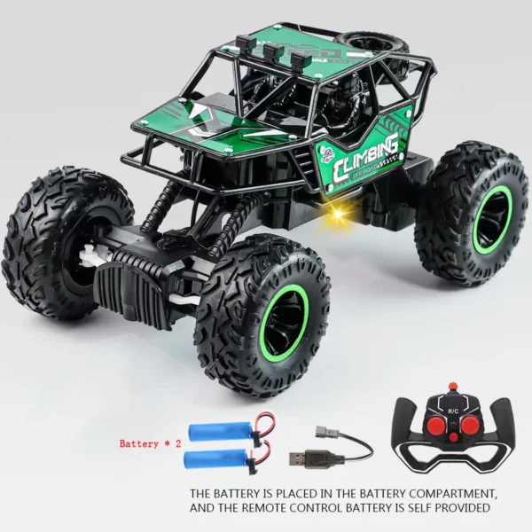 New RC Car 1:16 2WD with LED Light 2.4G 20KM/H High Speed Off-Road Climbing Remote Control Car Toy Gifts for Boys Girls Kids - Image 11