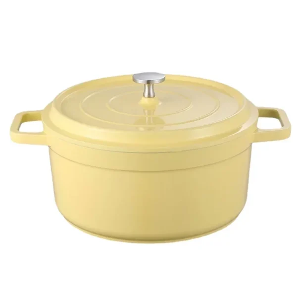 Enameled Steel Braiser W/Lid Crock Pot Stockpot - Image 4