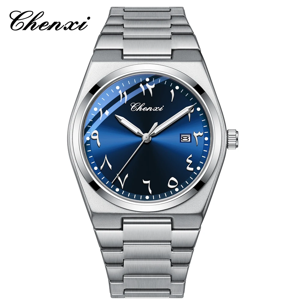 CHENXI Eastern Arabic Numerals Men's Wristwatch Business Casual Luminous Watches for Men Calendar Waterproof Quartz Man Watch 9 CHENXI Eastern Arabic Numerals Men's Wristwatch Business Casual Luminous Watches for Men Calendar Waterproof Quartz Man Watch - Image 9