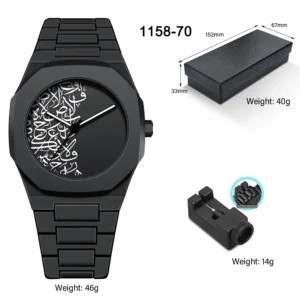 Home 39 Modern Minimalist Creative Design Arabic Dial Watch Fashion Sports Casual Quartz Wristwatch Unique Design Wristwatch Men's Watch
