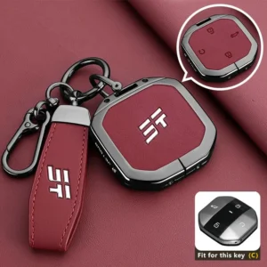 Home 58 Zinc Alloy Key Fob for Jetour Freedom Shanhai T1 Traveller 2024 2025+ Remote Case Cover Shell Keychain Holder Car Accessories
